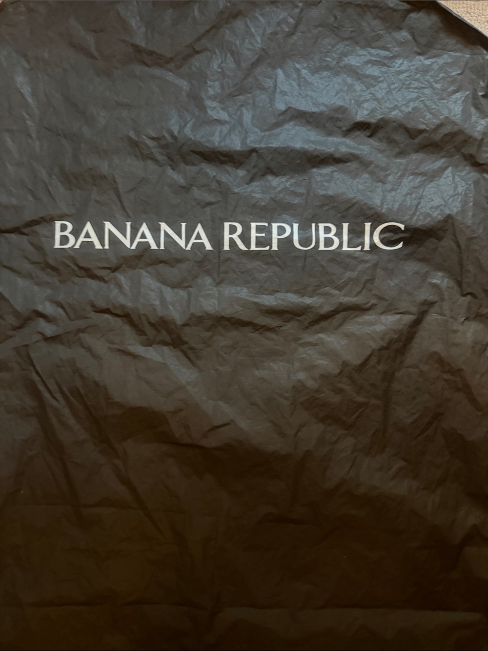 Banana Republic Black & White Logo Travel/Shopping Bag